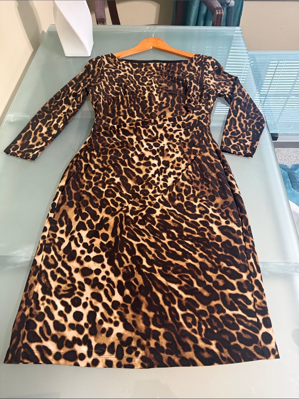 Lauren Ralph Lauren Leopard Print Animal Print Dress Size 4 Wedding Guest